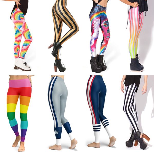 women s leggings women legging rainbow stripe printing fitness leggins fashion slim high waist woman pants christmas gift 230328, Black
women s leggings women legging rainbow stripe printing fitness leggins fashion slim high waist woman pants christmas gift 230328, Black