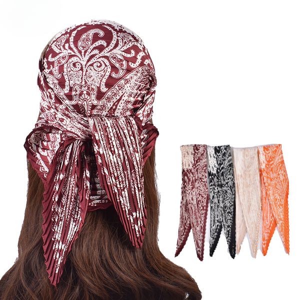 new women's vintage pleated bandana satin headband medium lightweight wrap hair scarf must-have 27.5 inch, Blue;gray
new women's vintage pleated bandana satin headband medium lightweight wrap hair scarf must-have 27.5 inch, Blue;gray
