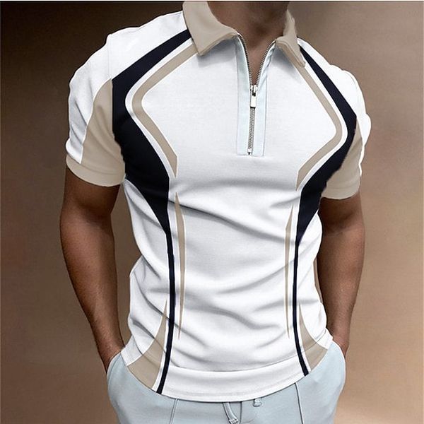 geometric men's polos printed ratio t-shirt lapel neck cotton shirts for men designer polos t shirt fashion business pattern short slee, White;black
geometric men's polos printed ratio t-shirt lapel neck cotton shirts for men designer polos t shirt fashion business pattern short slee, White;black