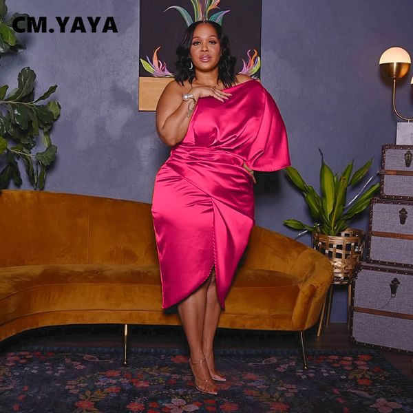 plus size dresses cm yaya size women ruched side irregular one shoulder skew neck half sleeve satin bodycon midi dress vestidos 230328, Black
plus size dresses cm yaya size women ruched side irregular one shoulder skew neck half sleeve satin bodycon midi dress vestidos 230328, Black