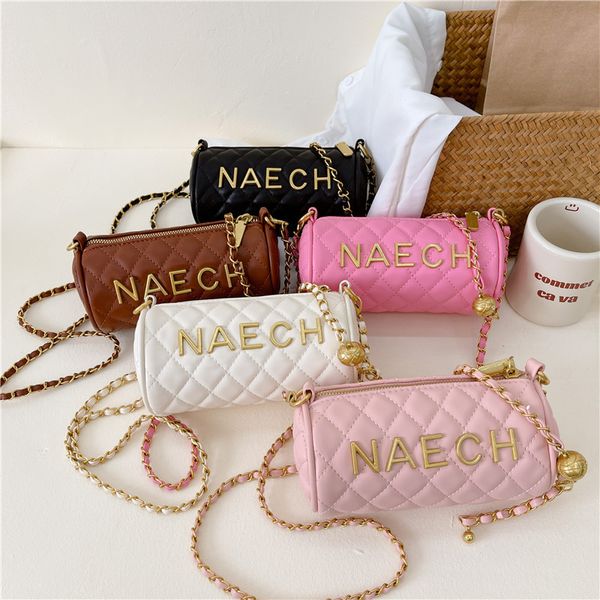 ins girls cylinder handbags fashion letter kids pu rhombus one shoulder bags children cross-body accessories mini earphone coin purse f1612, Black
ins girls cylinder handbags fashion letter kids pu rhombus one shoulder bags children cross-body accessories mini earphone coin purse f1612, Black