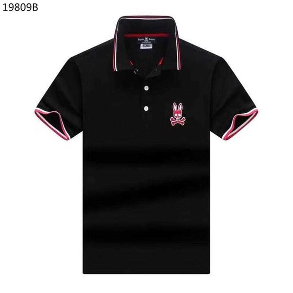 men's skull rabbit psycho bunny polo shirt flocking printing cartoon embroidery pattern short sleeve fashion brand casual men and women, White;black
men's skull rabbit psycho bunny polo shirt flocking printing cartoon embroidery pattern short sleeve fashion brand casual men and women, White;black