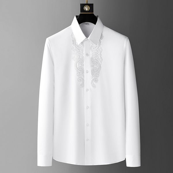 new men's casual shirts european and american simple line placket fashion drill long sleeve shirt men's 2023 spring iron elastic c, White;black
new men's casual shirts european and american simple line placket fashion drill long sleeve shirt men's 2023 spring iron elastic c, White;black