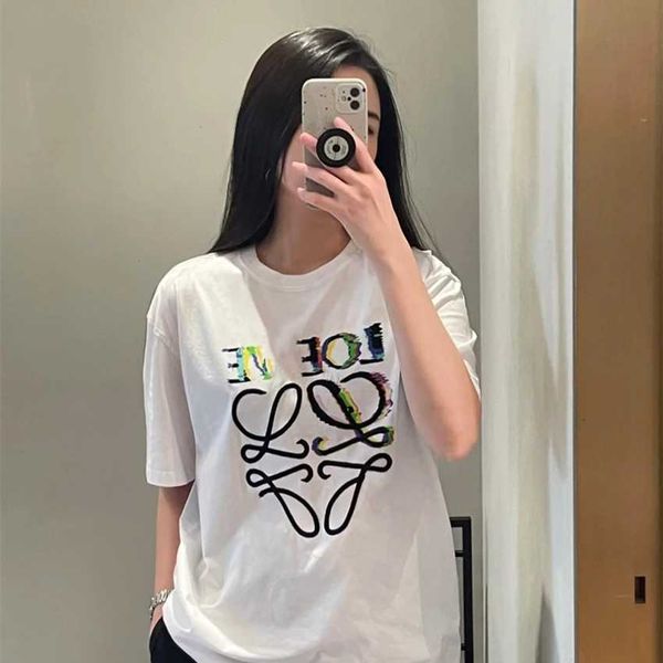 luo jiagao version 23 spring/summer new letter contrast embroidery round neck t-shirt unisex, Black
luo jiagao version 23 spring/summer new letter contrast embroidery round neck t-shirt unisex, Black