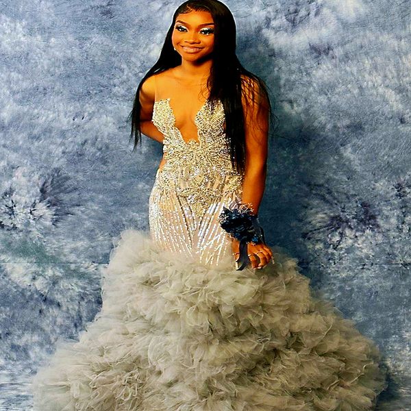 2023 arabic aso ebi silver mermaid prom dresses beaded crystals evening formal party second reception birthday engagement gowns dress robe d, Black
2023 arabic aso ebi silver mermaid prom dresses beaded crystals evening formal party second reception birthday engagement gowns dress robe d, Black