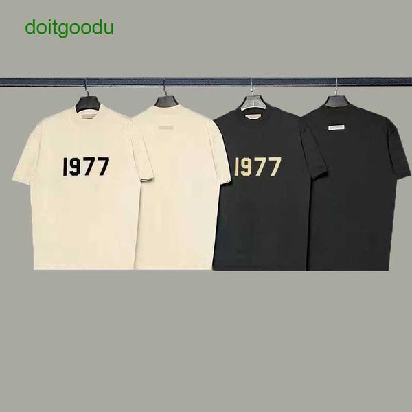 fos fear god double thread essen 1977 couple fashion high street loose fit men's short sleeve t-shirt, White;black
fos fear god double thread essen 1977 couple fashion high street loose fit men's short sleeve t-shirt, White;black