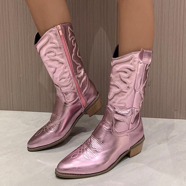 boots cowboy pink cowgirl boots for women fashion zip embroidered pointed toe chunky heel mid calf western boots shinny shoes 230327, Black
boots cowboy pink cowgirl boots for women fashion zip embroidered pointed toe chunky heel mid calf western boots shinny shoes 230327, Black