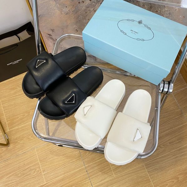 designer soft leather classic fashion triangle logo luxury ladies slippers black white home beach outdoor casual sandals womens shoes
designer soft leather classic fashion triangle logo luxury ladies slippers black white home beach outdoor casual sandals womens shoes