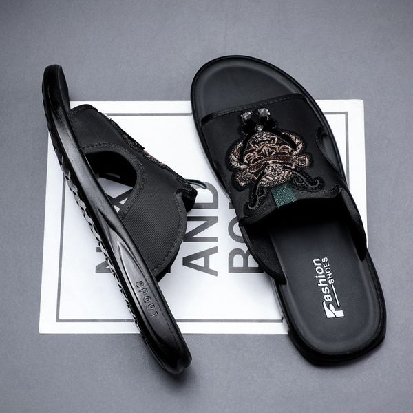 men's summer sandals comfortable slip-on casual sandals fashion men slippers zapatillas hombre, Black
men's summer sandals comfortable slip-on casual sandals fashion men slippers zapatillas hombre, Black