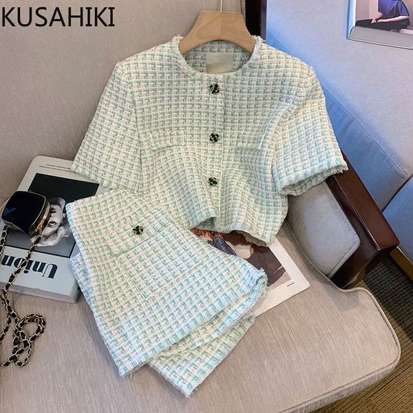 ethnic clothing kushaiki fashion plaid women sets short sleeve o-neck high waist shorts summer korean two pieces outfits 230327, Red
ethnic clothing kushaiki fashion plaid women sets short sleeve o-neck high waist shorts summer korean two pieces outfits 230327, Red