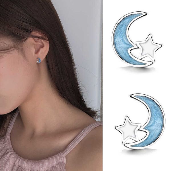 charm 925 sterling silver blue star moon stud earrings for women wedding gift female pendientes mujer moda aretes de mujer eh826 aa230327, Golden
charm 925 sterling silver blue star moon stud earrings for women wedding gift female pendientes mujer moda aretes de mujer eh826 aa230327, Golden