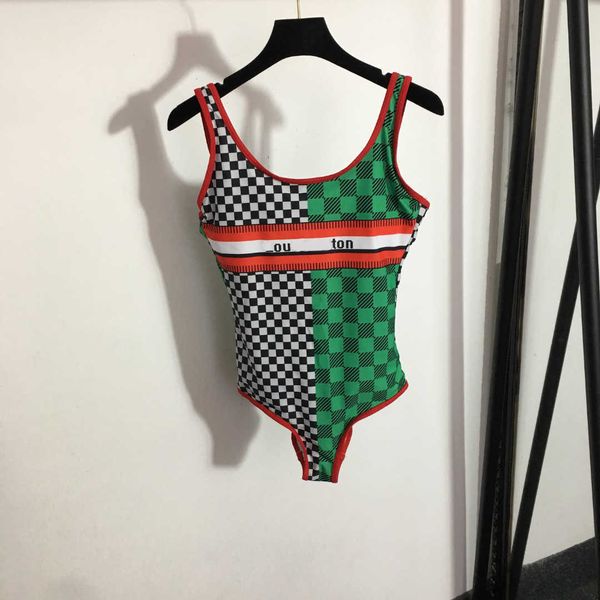 23ss designer bikini womens bikini swimwear bathing suit new color clash plaid letter print suspender one-piece swimsuit women clothes, White;black
23ss designer bikini womens bikini swimwear bathing suit new color clash plaid letter print suspender one-piece swimsuit women clothes, White;black