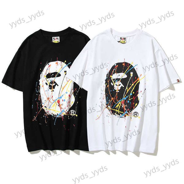 men's t-shirts ape head colorful speckle ink paint short sleeve t-shirt women summer loose cotton couple medium sleeve t-shirt fashion, White;black
men's t-shirts ape head colorful speckle ink paint short sleeve t-shirt women summer loose cotton couple medium sleeve t-shirt fashion, White;black