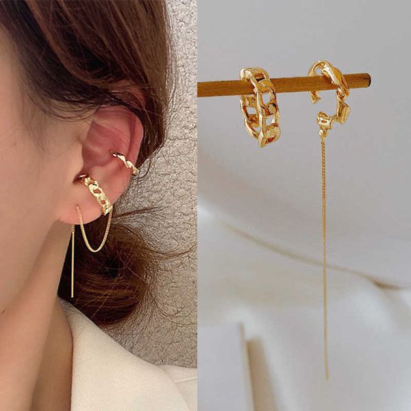 charm chain clip on hoop earrings set for women 2021 trend fashion korean ear clip grunge for men ear bone clip ear cuff jewelry aa230327, Golden
charm chain clip on hoop earrings set for women 2021 trend fashion korean ear clip grunge for men ear bone clip ear cuff jewelry aa230327, Golden