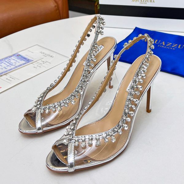 aquazzura rhinestones crystal hyaline pvc sandals open toe stiletto heels women's luxury designers genuine leather outsole evening part, Black
aquazzura rhinestones crystal hyaline pvc sandals open toe stiletto heels women's luxury designers genuine leather outsole evening part, Black