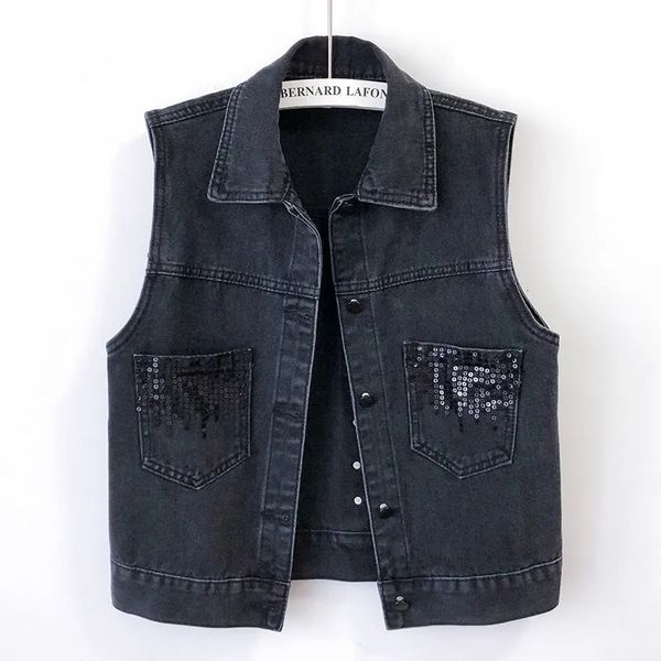 women's vests denim vest for women jeans veste femme casual sleeveless black short jacket single-breasted pocket female waistcoat overc, Black;white
women's vests denim vest for women jeans veste femme casual sleeveless black short jacket single-breasted pocket female waistcoat overc, Black;white
