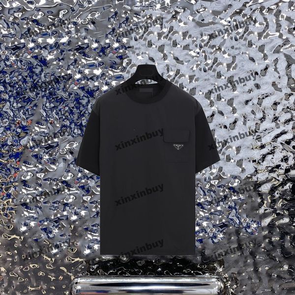 xinxinbuy men designer tee t shirt 23ss nylon pocket metal triangle label short sleeve cotton women black white blue gray khaki xs-xl, Black;brown
xinxinbuy men designer tee t shirt 23ss nylon pocket metal triangle label short sleeve cotton women black white blue gray khaki xs-xl, Black;brown