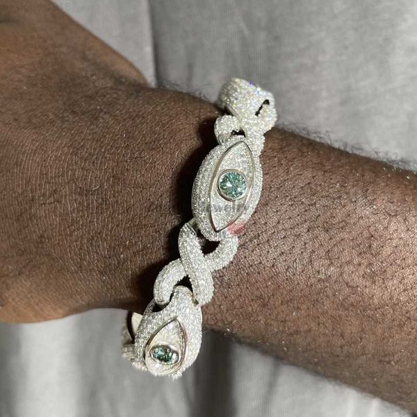 15mm sterling silver 925 pass diamond tester iced out moissanite cuban link evil eye bracelet
15mm sterling silver 925 pass diamond tester iced out moissanite cuban link evil eye bracelet