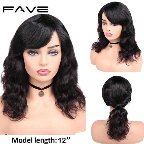 synthetic wigs fave brazilian human hair wigs body wave with bangs natural black 150% density 12-18" lovely remy hairstyle 230227
synthetic wigs fave brazilian human hair wigs body wave with bangs natural black 150% density 12-18" lovely remy hairstyle 230227