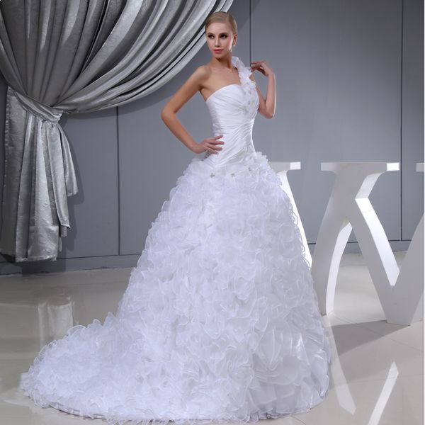 2023 in stock white organza a line wedding dresses one shoulder pleats plus size garden country bridal party gowns robe de soiree
2023 in stock white organza a line wedding dresses one shoulder pleats plus size garden country bridal party gowns robe de soiree