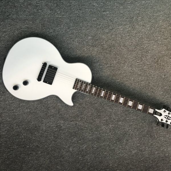 custom electric guitar white color black binding one piece pickup mahogany wood body and neck guitar
custom electric guitar white color black binding one piece pickup mahogany wood body and neck guitar