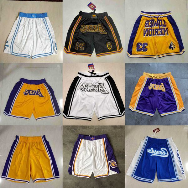 2023 los angeles''lakers''men throwback basketball shorts pocket purple yellow, Black 
2023 los angeles''lakers''men throwback basketball shorts pocket purple yellow, Black
