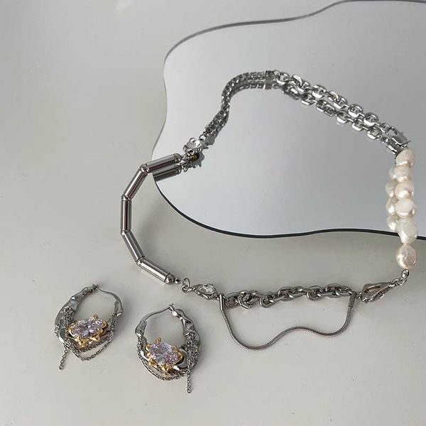 pendant necklaces fflacell korean fashion special-shaped glossy metal freshwater pearl chain water drop zircon necklace for women girl jewel, Silver
pendant necklaces fflacell korean fashion special-shaped glossy metal freshwater pearl chain water drop zircon necklace for women girl jewel, Silver