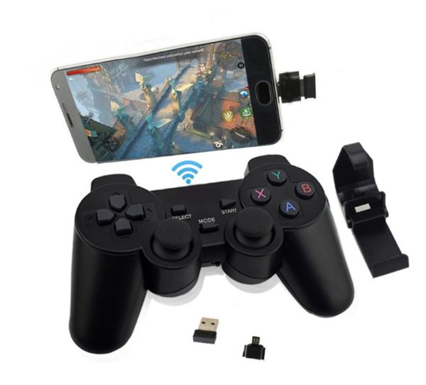 Image of Black 2.4G Wireless Mobile joysticks gamepad controller for Android TV PC