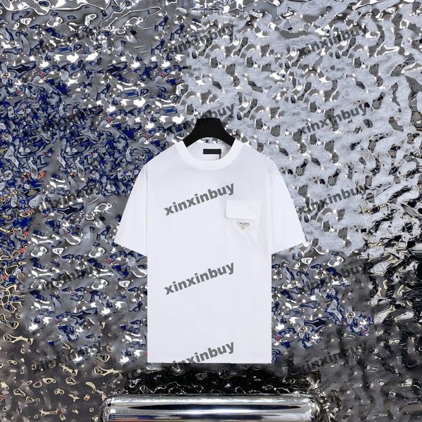 xinxinbuy men designer tee t shirt 23ss nylon pocket metal triangle label short sleeve cotton women black white blue gray khaki s-xl, Black;brown
xinxinbuy men designer tee t shirt 23ss nylon pocket metal triangle label short sleeve cotton women black white blue gray khaki s-xl, Black;brown