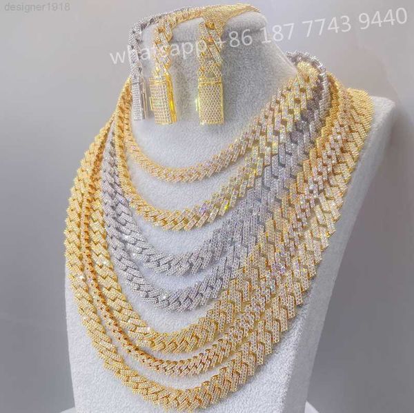 7-26 inches 12-16mm width 2row vvs moissanite 925 sterling silver 18k gold plated bracelet and necklace for men cuban link chain
7-26 inches 12-16mm width 2row vvs moissanite 925 sterling silver 18k gold plated bracelet and necklace for men cuban link chain