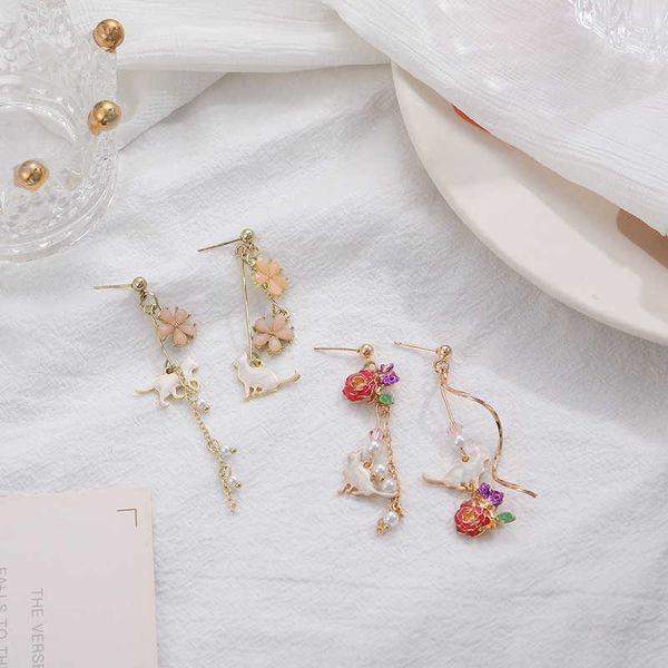 charm new korean style flower cute animal cat dangle earrings for women stars kitten rabbit asymmetric earring party jewelry gifts aa230327, Golden
charm new korean style flower cute animal cat dangle earrings for women stars kitten rabbit asymmetric earring party jewelry gifts aa230327, Golden