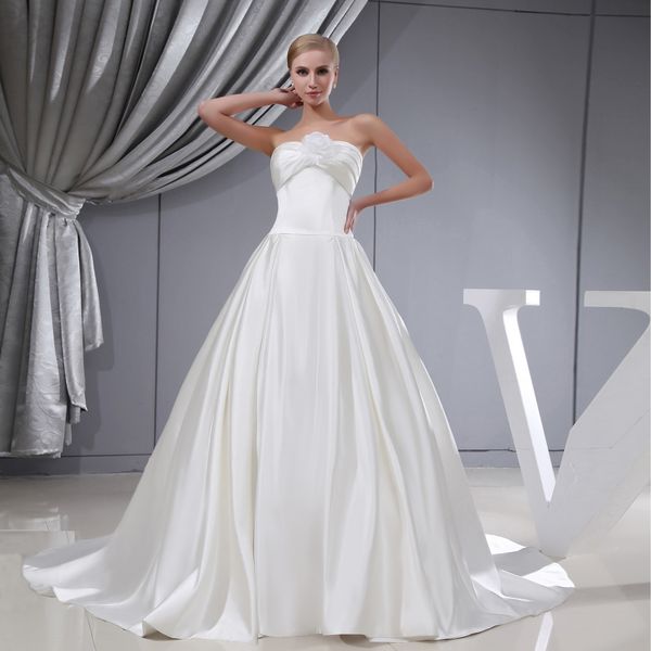 simple style white satin a line wedding dresses with pleats plus size sweep train lace up bridal party gowns for arabic women
simple style white satin a line wedding dresses with pleats plus size sweep train lace up bridal party gowns for arabic women