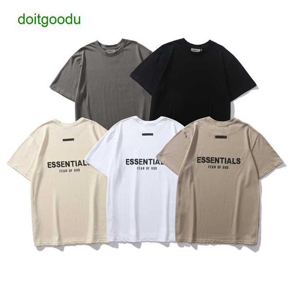 2023 new fos fear god double line essen high street glue letters loose short sleeves, White;black
2023 new fos fear god double line essen high street glue letters loose short sleeves, White;black