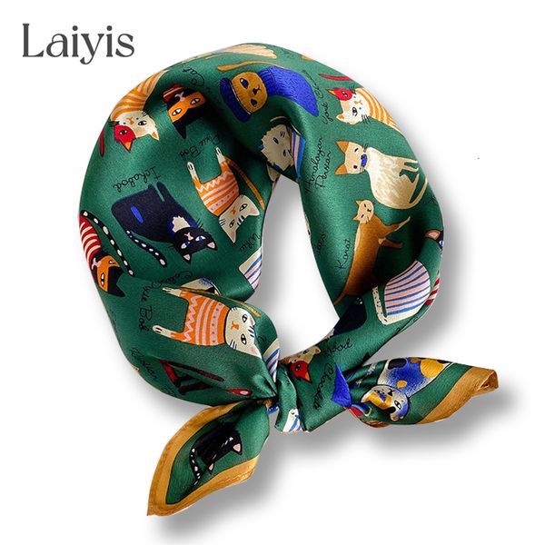 scarves print small ribbon cute cat real 100% silk scarf luxury neck tie female hand wrist bandana foulard design echarpe 230328, Blue;gray
scarves print small ribbon cute cat real 100% silk scarf luxury neck tie female hand wrist bandana foulard design echarpe 230328, Blue;gray