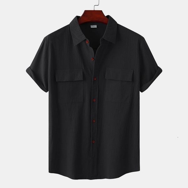mens casual shirts shirt cotton linen solid color singlebreasted short sleeves loose type flap pockets summer daily clothes 230328, White;black
mens casual shirts shirt cotton linen solid color singlebreasted short sleeves loose type flap pockets summer daily clothes 230328, White;black