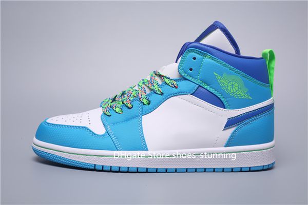 new release basketball shoes mens jumpman 1 mid gs white blue neon green mens womens banned outdoor sneakers trainers ship with shoebox
new release basketball shoes mens jumpman 1 mid gs white blue neon green mens womens banned outdoor sneakers trainers ship with shoebox