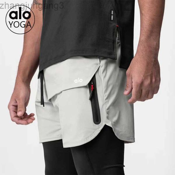 leggings shorts designer alos yoga summer men's running light resistant quick dry woven split fitness shorts, White;black
leggings shorts designer alos yoga summer men's running light resistant quick dry woven split fitness shorts, White;black