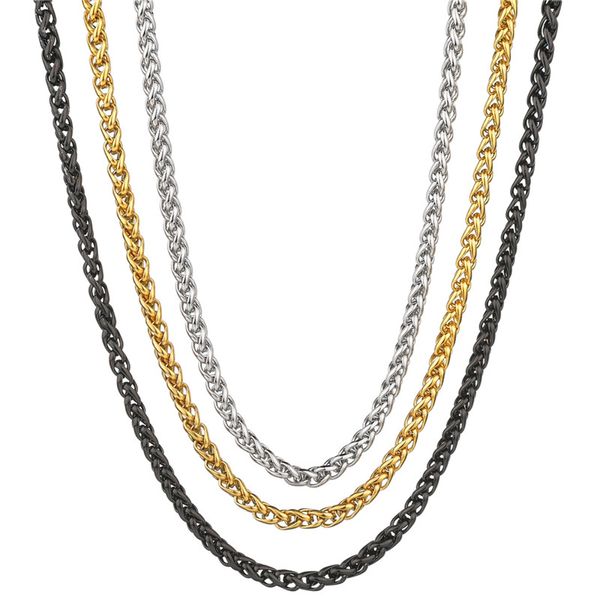 3-5mm stainless steel necklace woman rope chain for man party designer south american silver black 18k gold mens necklaces chokers accessori
3-5mm stainless steel necklace woman rope chain for man party designer south american silver black 18k gold mens necklaces chokers accessori
