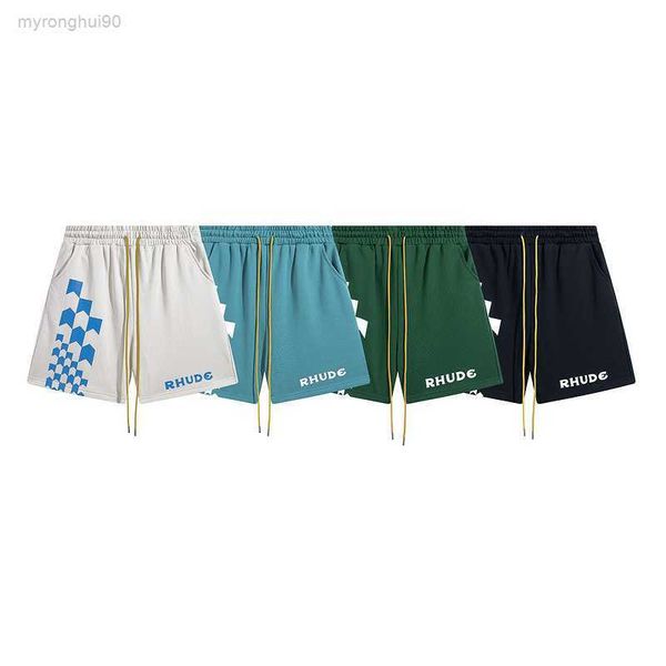 rhude shortssummer costume rh contrast plaid capris mid pants fashion qxus, White;black
rhude shortssummer costume rh contrast plaid capris mid pants fashion qxus, White;black