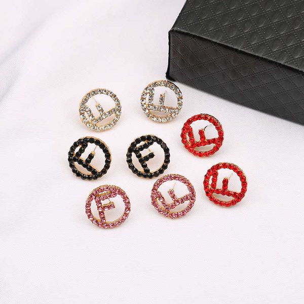 2023 designer new letter f earrings 2019 new fashion simple electroplating real gold micro inlaid zircon color diamond earrings, Golden
2023 designer new letter f earrings 2019 new fashion simple electroplating real gold micro inlaid zircon color diamond earrings, Golden