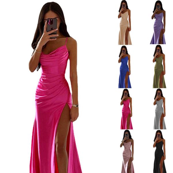plus size s-3xl women party dresses 2023 spring new bra shrink pleated split satin skirt slim wrap hip dress for ladies, White;black
plus size s-3xl women party dresses 2023 spring new bra shrink pleated split satin skirt slim wrap hip dress for ladies, White;black