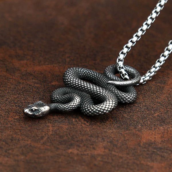 pendant necklaces vintage snake pendant necklace for men fashion punk stainless steel gothic animal biker necklace jewelry gift dropshipping, Silver
pendant necklaces vintage snake pendant necklace for men fashion punk stainless steel gothic animal biker necklace jewelry gift dropshipping, Silver