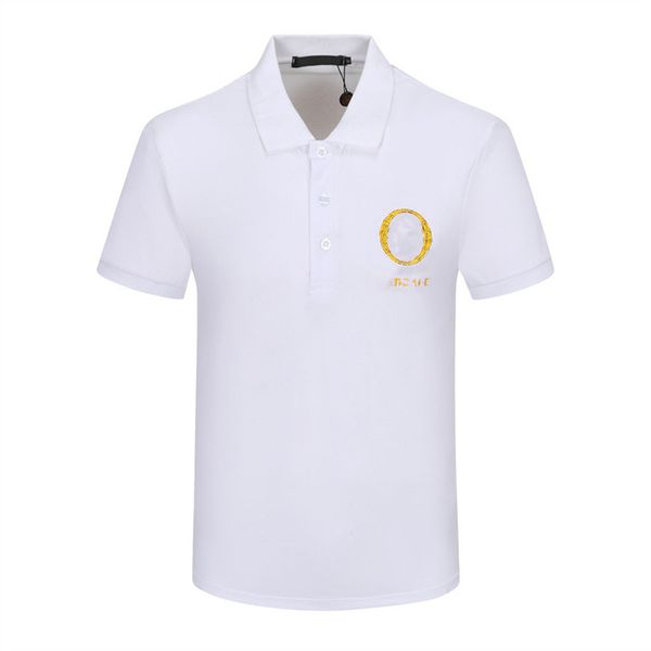 men's polo shirt black and white light luxury short sleeve stitching 100% cotton classic embroidery beautiful human head letter busines, White;black
men's polo shirt black and white light luxury short sleeve stitching 100% cotton classic embroidery beautiful human head letter busines, White;black