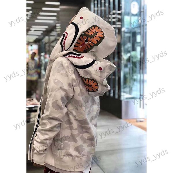 men's hoodies sweatshirts shark coat double hat glow camouflage hood ins boys and girls student couple loose cardigan zipper sweater t2, Black
men's hoodies sweatshirts shark coat double hat glow camouflage hood ins boys and girls student couple loose cardigan zipper sweater t2, Black