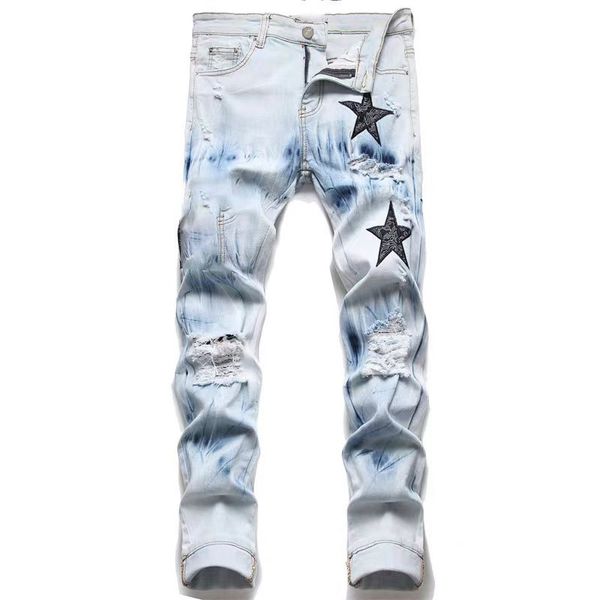 men's jeans mens designer for boys track pants rip slim fit skinny man wearing biker stretch motorcycle trendy long pencil leg jean hip, Blue
men's jeans mens designer for boys track pants rip slim fit skinny man wearing biker stretch motorcycle trendy long pencil leg jean hip, Blue
