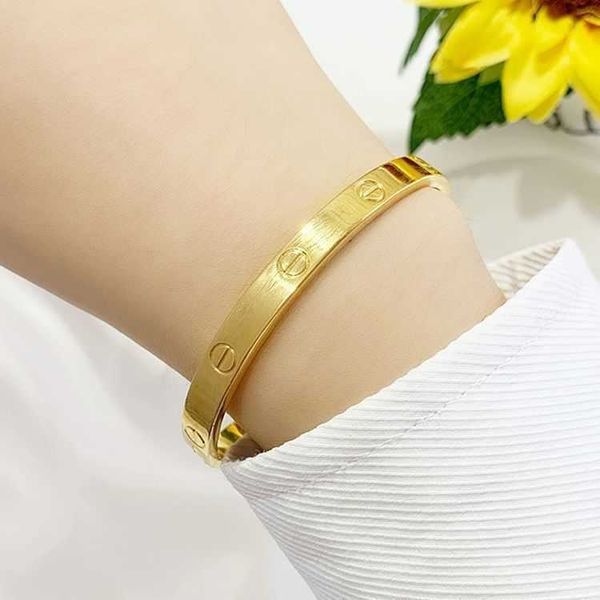 designer bracelet love bangle gold jewelry nansha bracelet women's simple buckle sandblast fake decorative item lasts, Black
designer bracelet love bangle gold jewelry nansha bracelet women's simple buckle sandblast fake decorative item lasts, Black