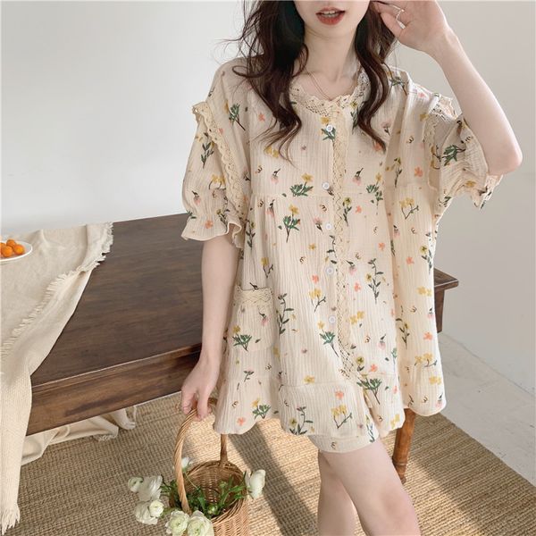 women's sleepwear pajama sets turn-down collar short sleeve women summer flowers pijamas print cartoon kawaii trendy womens 2pcs pyjama, Black;red
women's sleepwear pajama sets turn-down collar short sleeve women summer flowers pijamas print cartoon kawaii trendy womens 2pcs pyjama, Black;red
