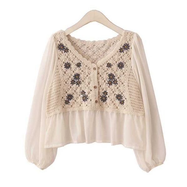 women's blouses shirts spring daisy embroidery shirt women blouses versatile long sleeve t-shirt clothing crop korean vintage ladies fa, White
women's blouses shirts spring daisy embroidery shirt women blouses versatile long sleeve t-shirt clothing crop korean vintage ladies fa, White
