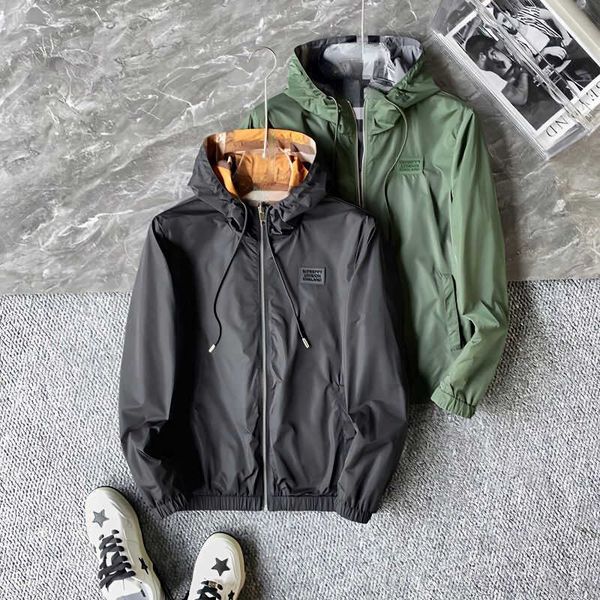 bby designer jacket men women reversible windbreaker burb plaid hooded jackets casual zip cardigan coat, Black;brown
bby designer jacket men women reversible windbreaker burb plaid hooded jackets casual zip cardigan coat, Black;brown