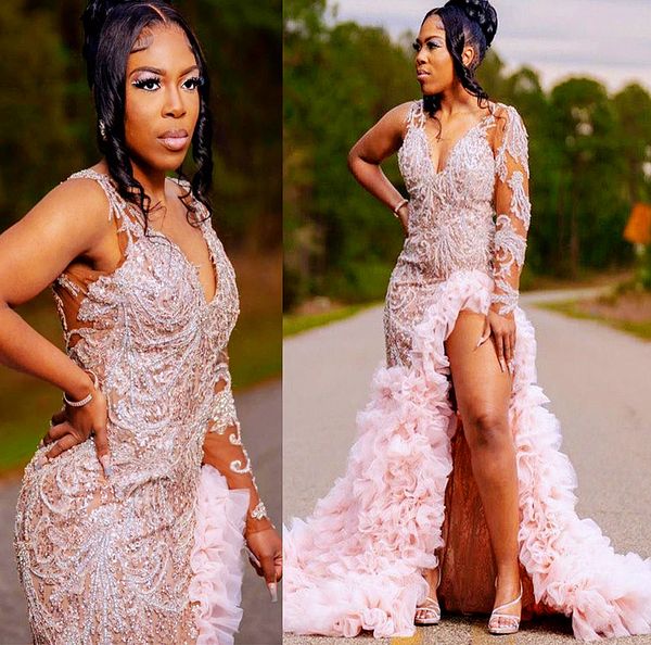 2023 arabic aso ebi pink mermaid prom dresses lace beaded evening formal party second reception birthday engagement gowns dress zj3030, Black
2023 arabic aso ebi pink mermaid prom dresses lace beaded evening formal party second reception birthday engagement gowns dress zj3030, Black